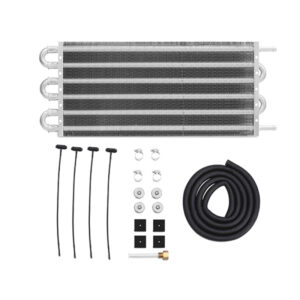 Mishimoto Universal Transmission Fluid Cooler MMTC-TF-1575 measuring 15 x 7.5 x 0.75 inches