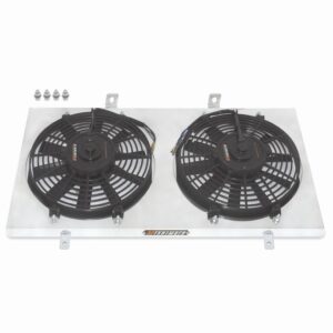 Mishimoto Nissan 300ZX Turbo aluminum fan shroud kit with 16-inch electric fan, 1990-1996
