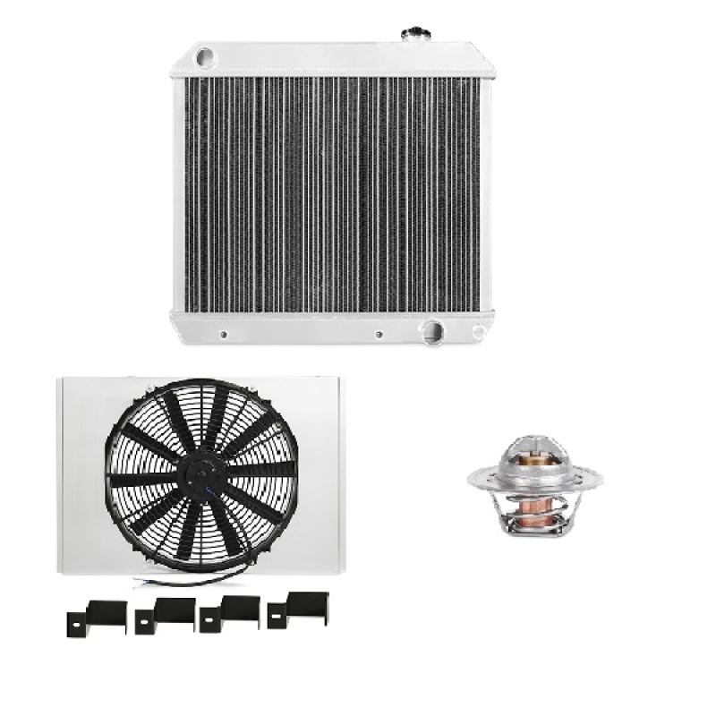 Mishimoto MMCPKG-CK-63 3-row brazed aluminum radiator with billet fill neck