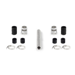 Mishimoto MMAH-U12C 12-inch flexible stainless steel radiator hose kit in chrome finish