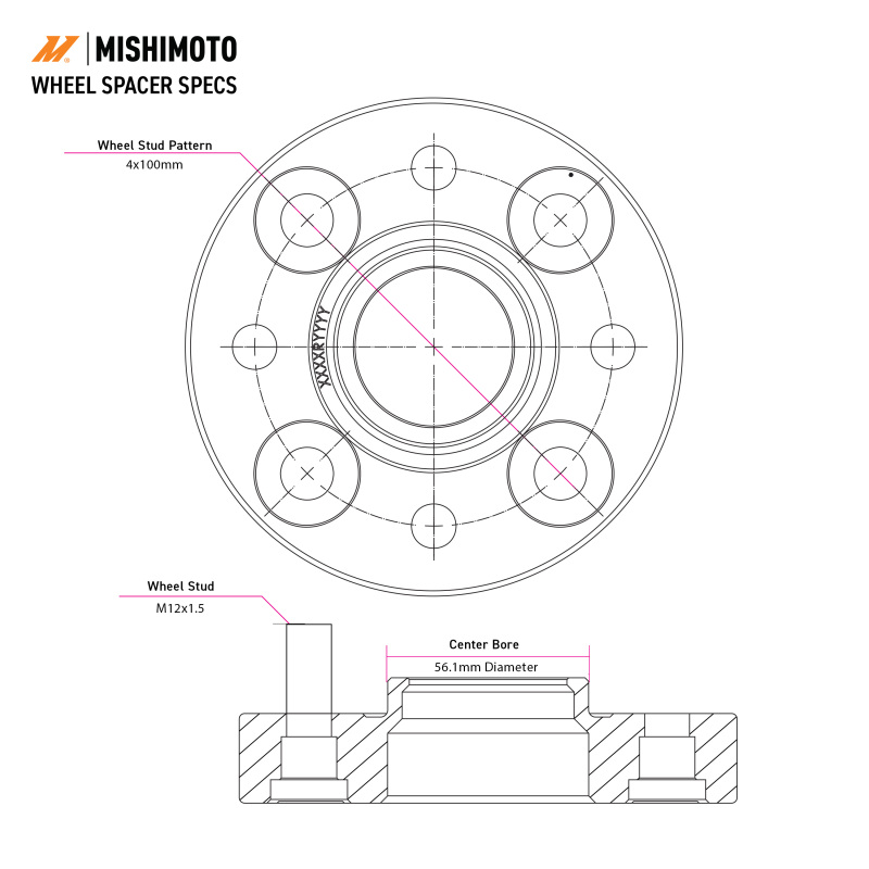 Mishimoto MMWS-008-200BK Black Wheel Spacers 5x100 20mm - Image 7