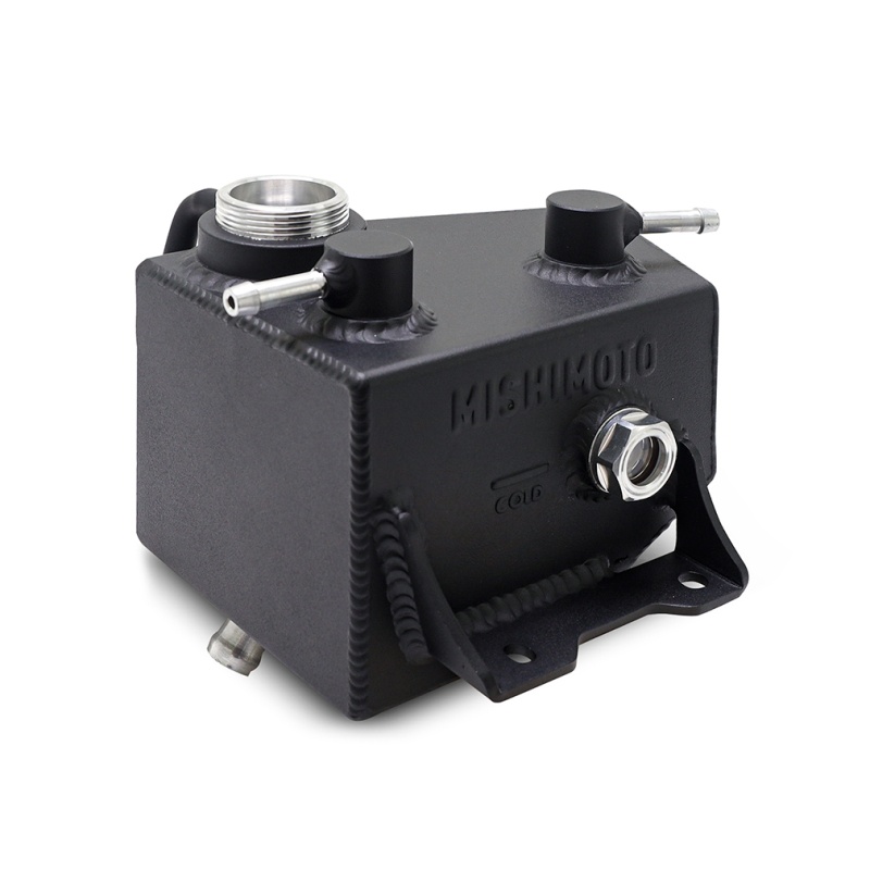 Sleek black finish of Mishimoto MMRT-MUS-24MWBK expansion tank