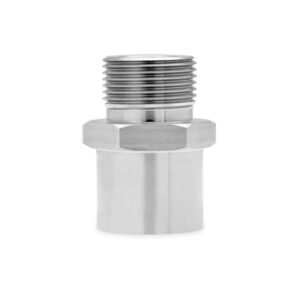 Mishimoto MMSPA-M22 stainless steel sandwich plate adapter with M22 thread