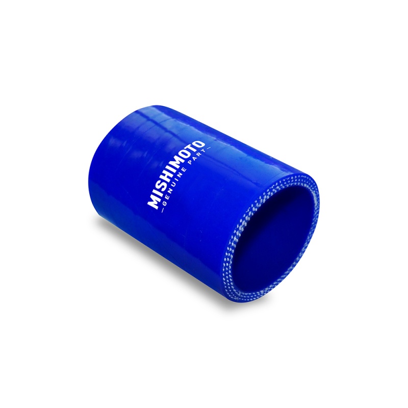 Blue 4-inch straight air intake coupler by Mishimoto, part number MMCP-4SBL
