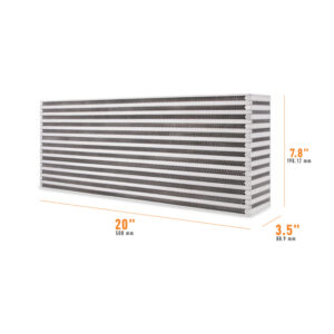 Mishimoto MMUIC-14 universal air-to-air race intercooler core, 20in x 7.8in x 3.5in