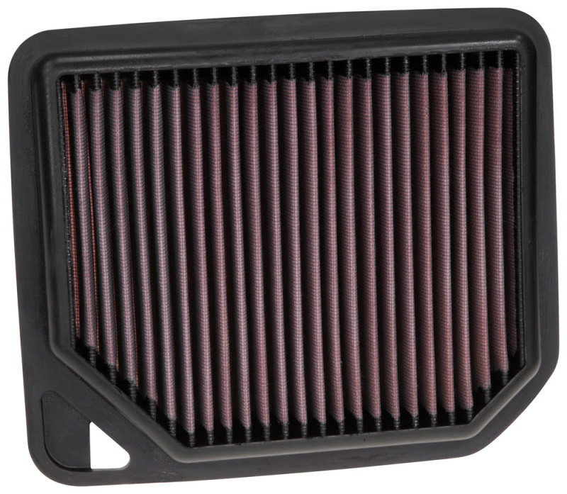 Close-up of K&N 33-3137 Air Filter showing layered cotton media
