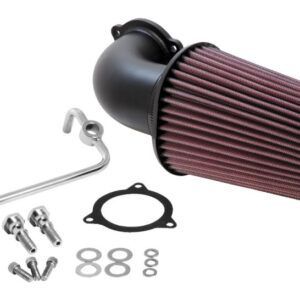 K&N Filters 57-1122 FIPK air intake system with polished chrome aluminum intake tube