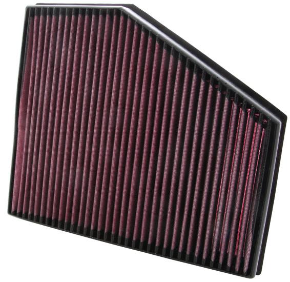 Close-up of K&N 33-2943 Air Filter with layered cotton media