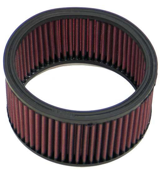 Close-up of K&N E-3340 air filter showing layered cotton media