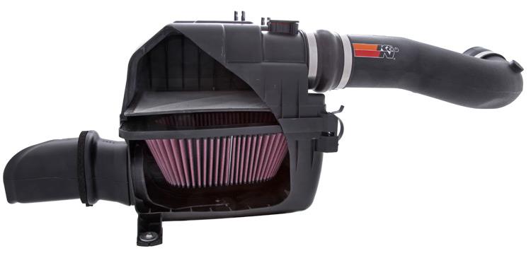Aerodynamically engineered intake tube of K&N 57-9027