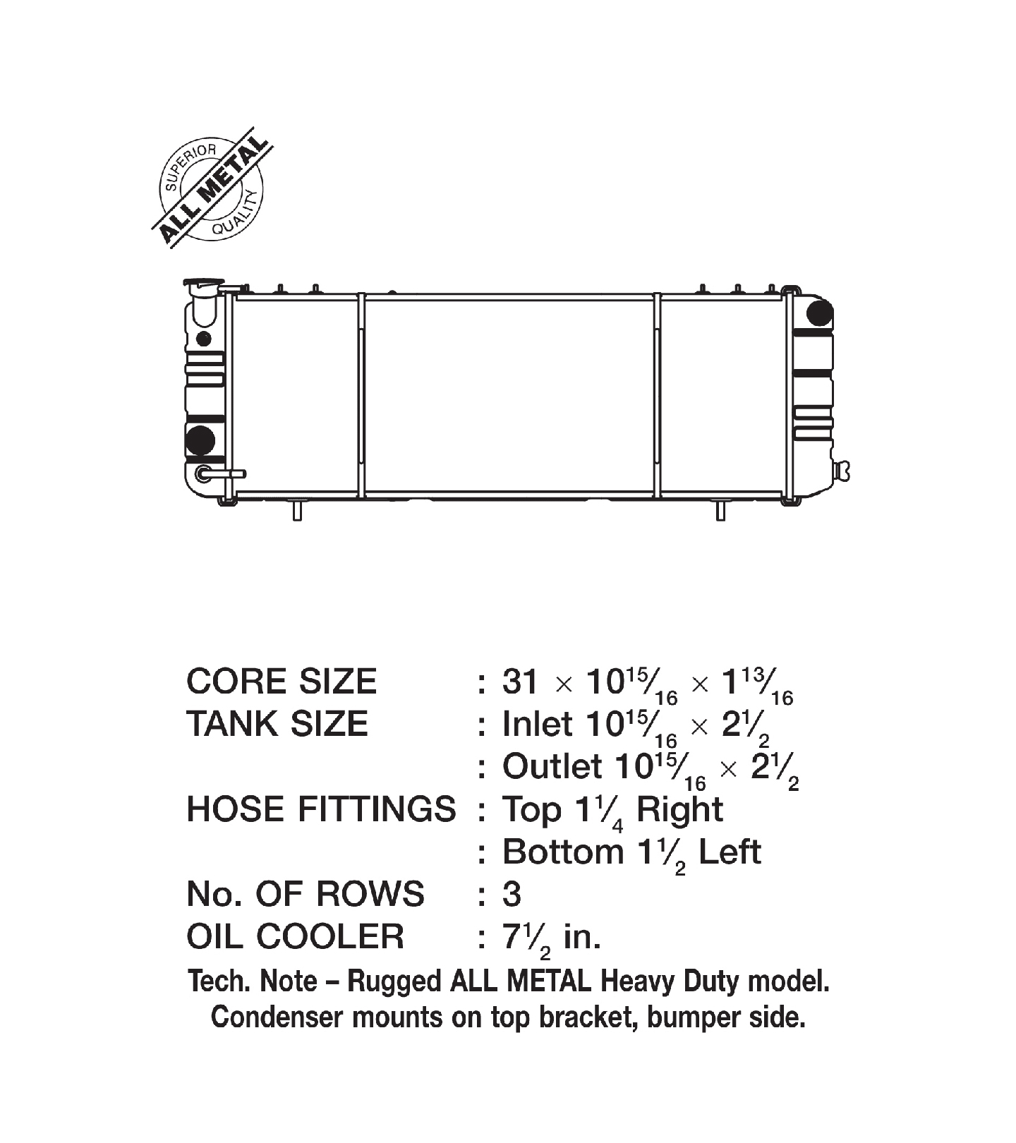 CSF 2671 Heavy-Duty Copper/Brass Radiator - Image 5