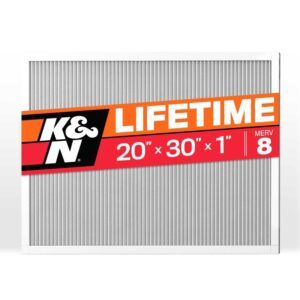 K&N HVC-8-12030 washable HVAC filter with MERV 8 rating