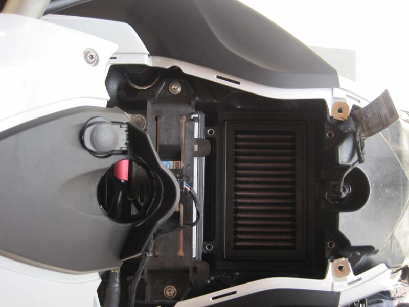 K&N Filters BM-8006 air filter installed on a motorcycle