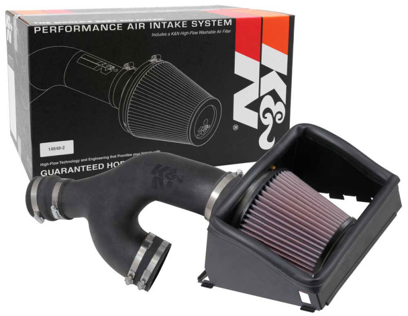 K&N 57-2599 air intake system in vehicle engine bay