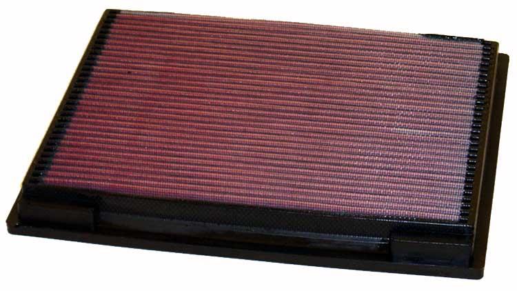 Washable and reusable K&N air filter for improved airflow