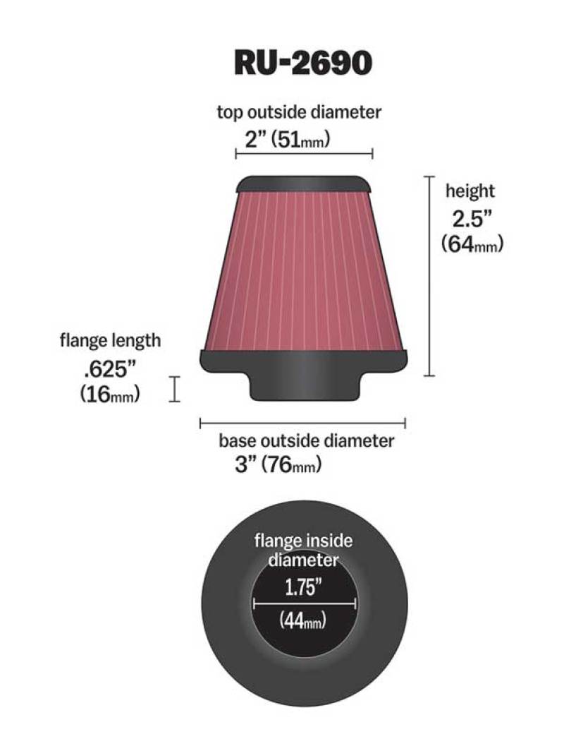 K&N Filters RU-2690 Universal Air Filter - Image 7