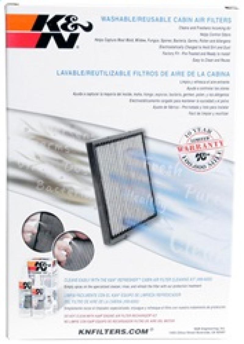 K&N Filters VF1010 Washable Cabin Air Filter - Image 8
