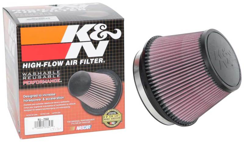 K&N Filters RU-2960XD Universal Air Filter with rubber flange