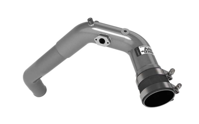 Gunmetal gray powder coated finish of K&N charge pipe