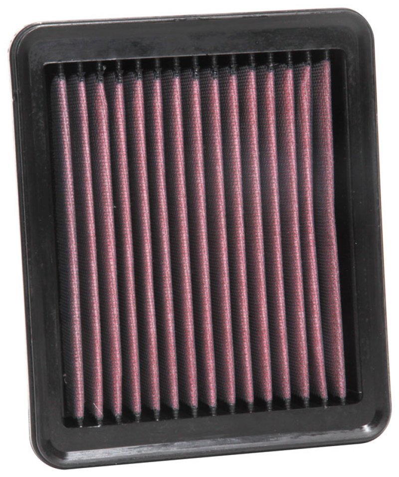 Close-up of K&N 33-5072 air filter with layered cotton media