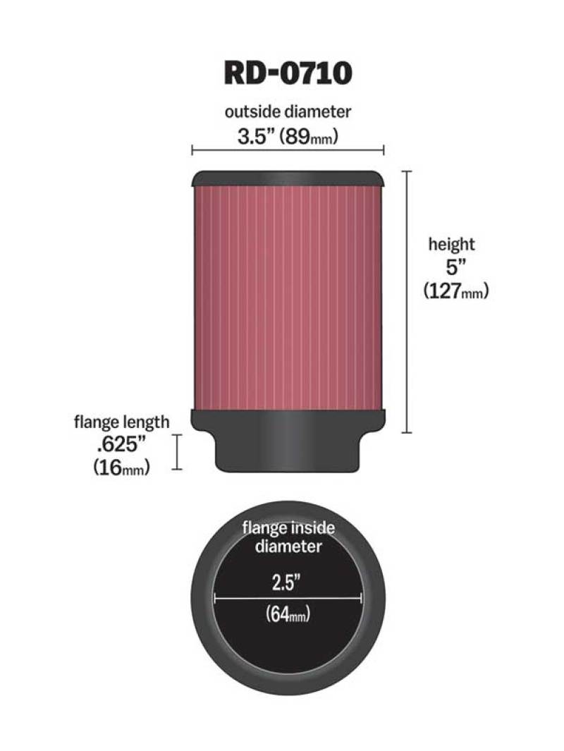 K&N Filters RD-0710 Universal Air Filter - Image 4