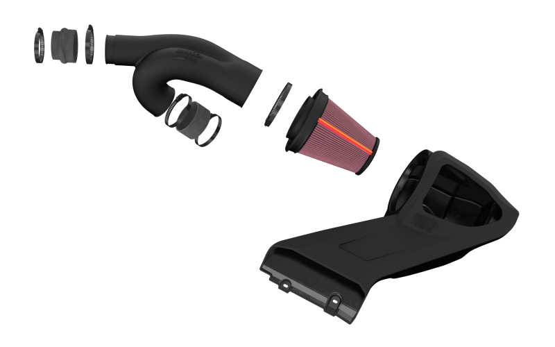 K&N 50-2617 intake system with high-density polyethylene tube