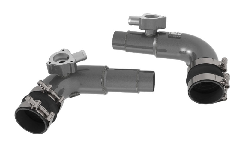 Gunmetal gray powder coated finish on K&N charge pipe