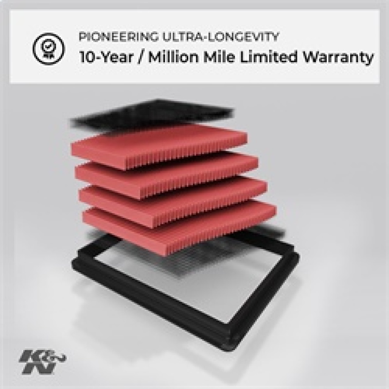 K&N 33-2022 High-Flow Air Filter Packaging