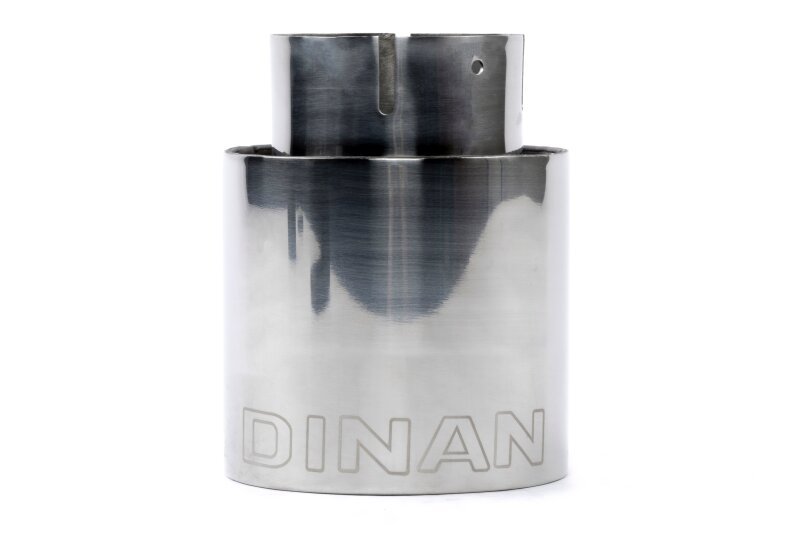 Installation view of Dinan D663-0600-BOX Clamp-On Exhaust Tip