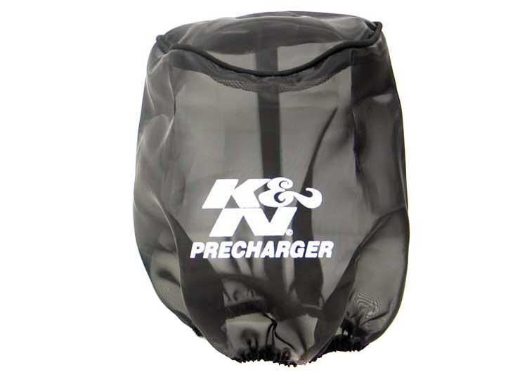 K&N PreCharger filter wrap in use