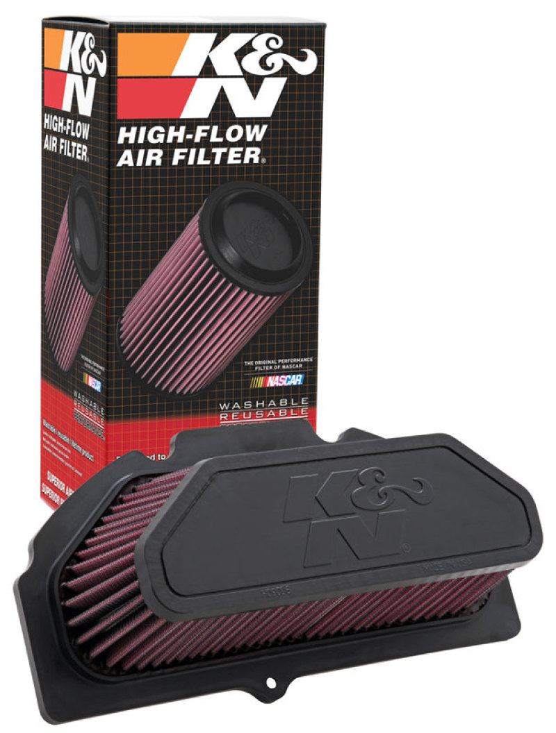 K&N SU-1009 Air Filter installed on a motorcycle