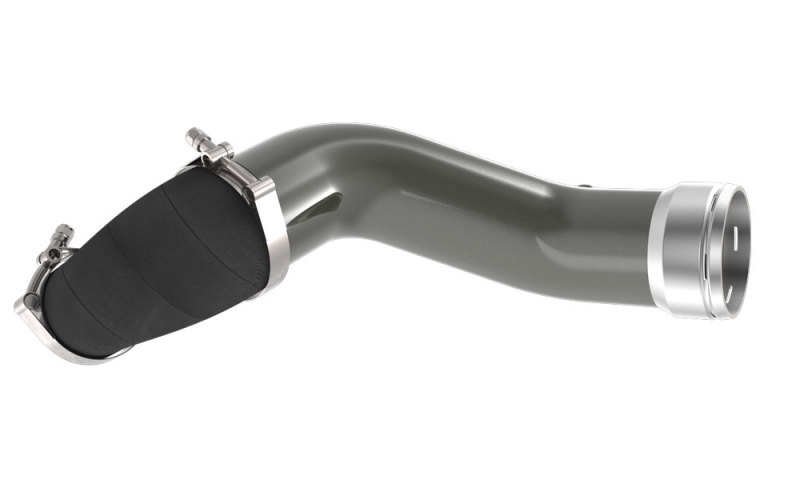 Durable gunmetal gray powder-coated finish of K&N charge pipe