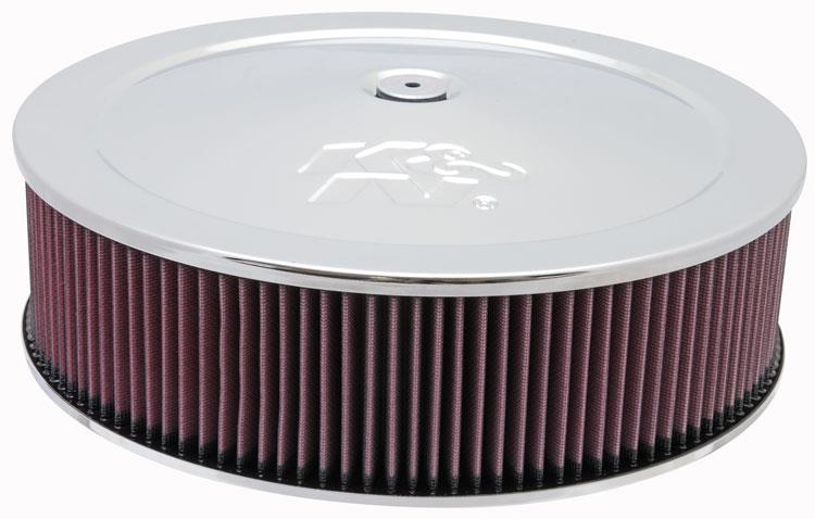 K&N Filters air cleaner assembly with base and top plate