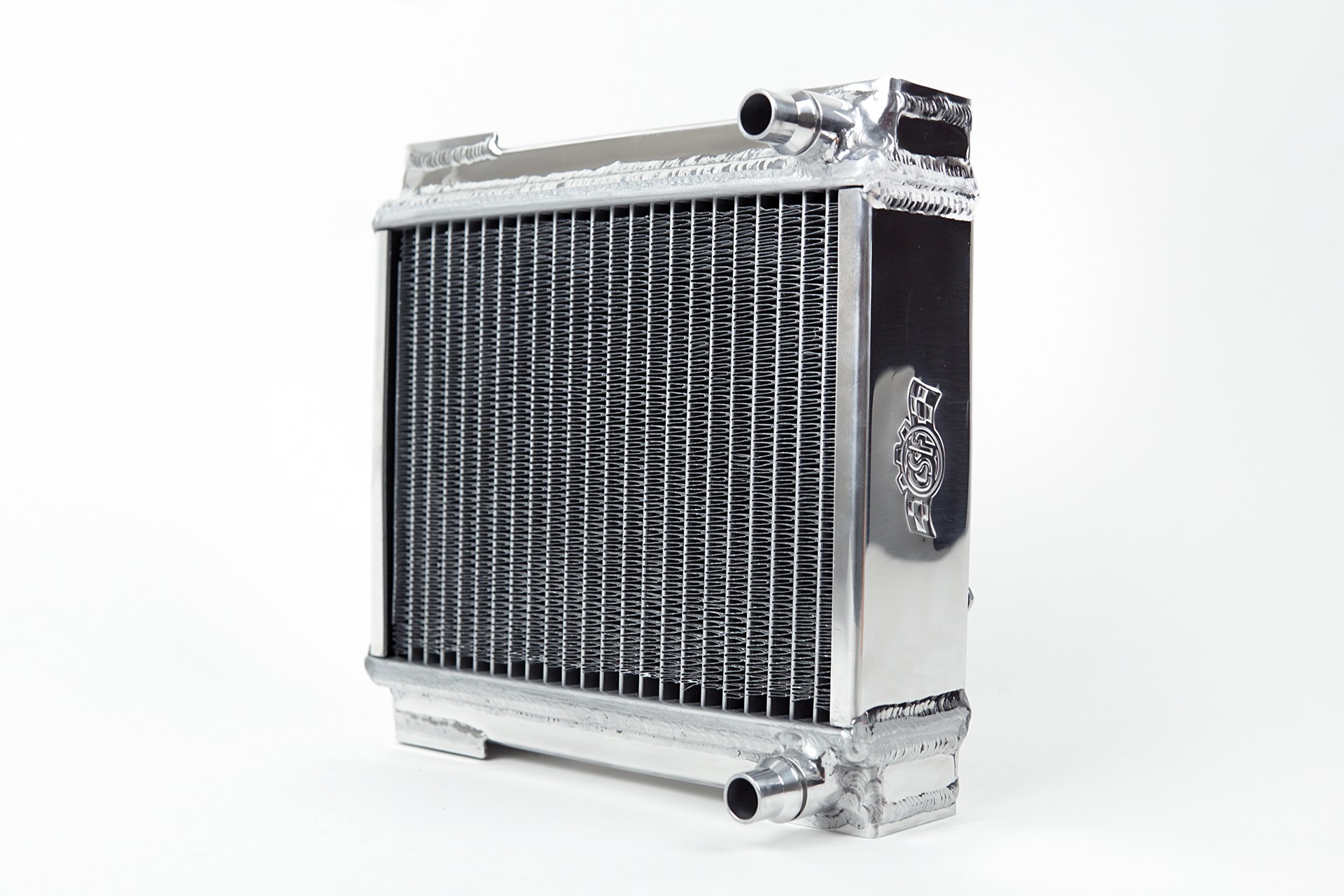 High-Performance Auxiliary Radiator by CSF in aluminum finish
