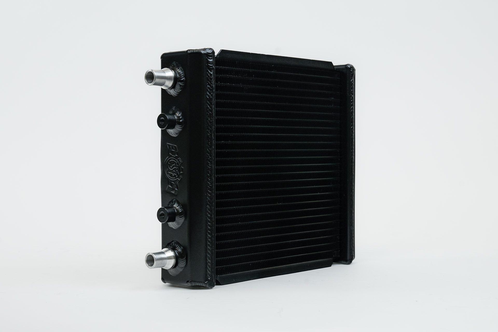 Black powder coat finish on CSF 8207 radiators