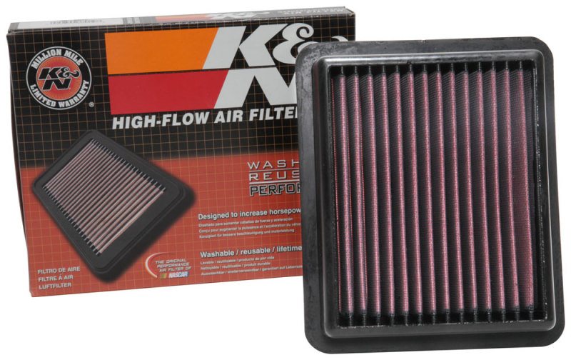 K&N 33-5072 air filter showcasing washable design