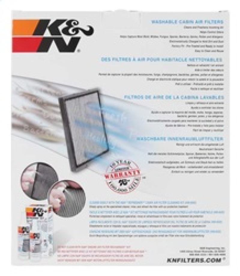 K&N Filters VF2060 Washable Cabin Air Filter - Image 6