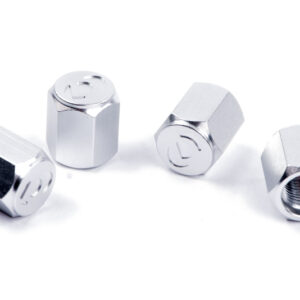Dinan D757-0008 silver valve stem caps for wheels