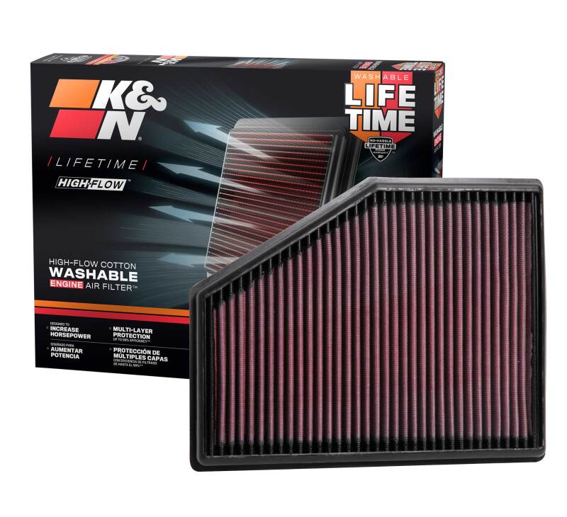 K&N 33-3079 High-Flow Air Filter | Washable & Reusable - Image 8