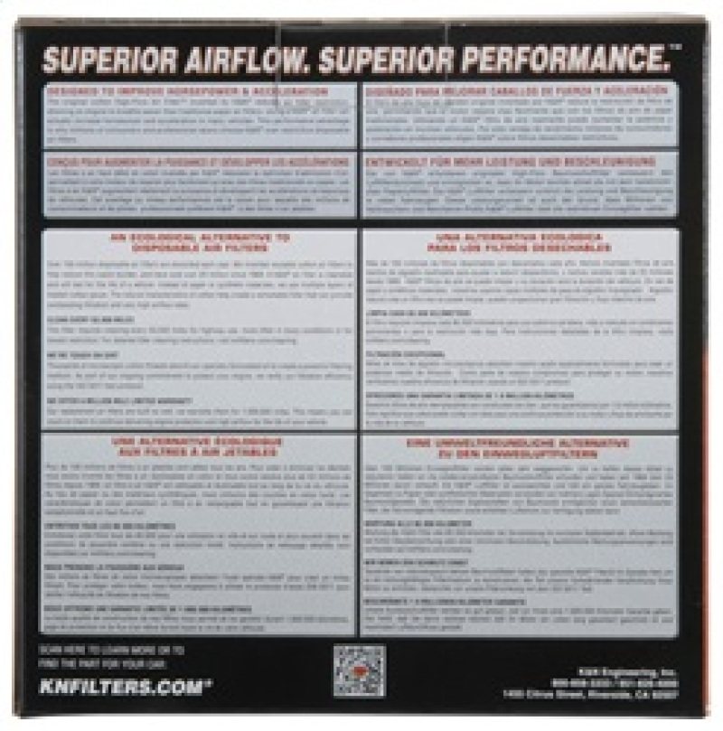 K&N E-2021 High-Flow Air Filter - Washable & Reusable - Image 8