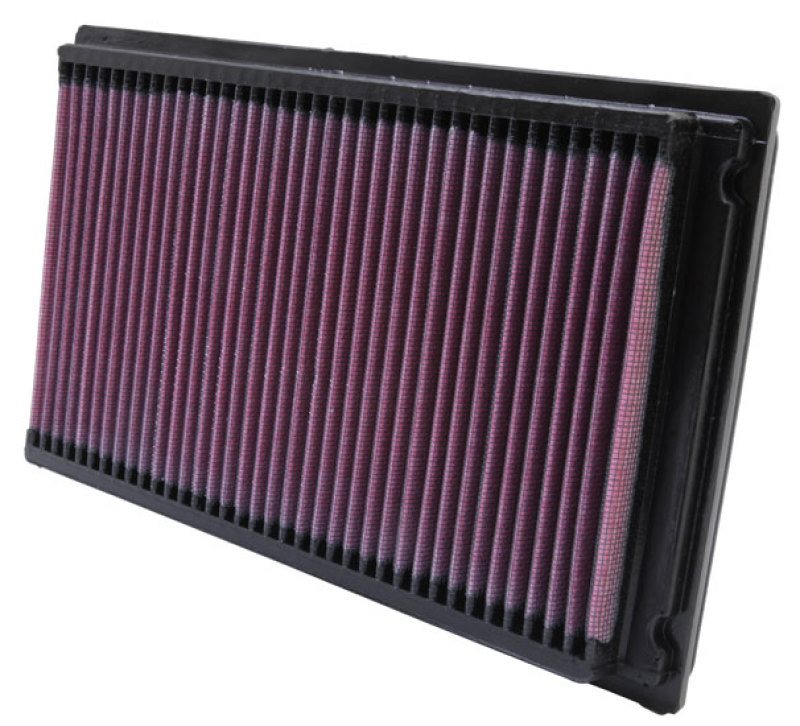 Close-up of K&N 33-2031-2 layered cotton air filter media