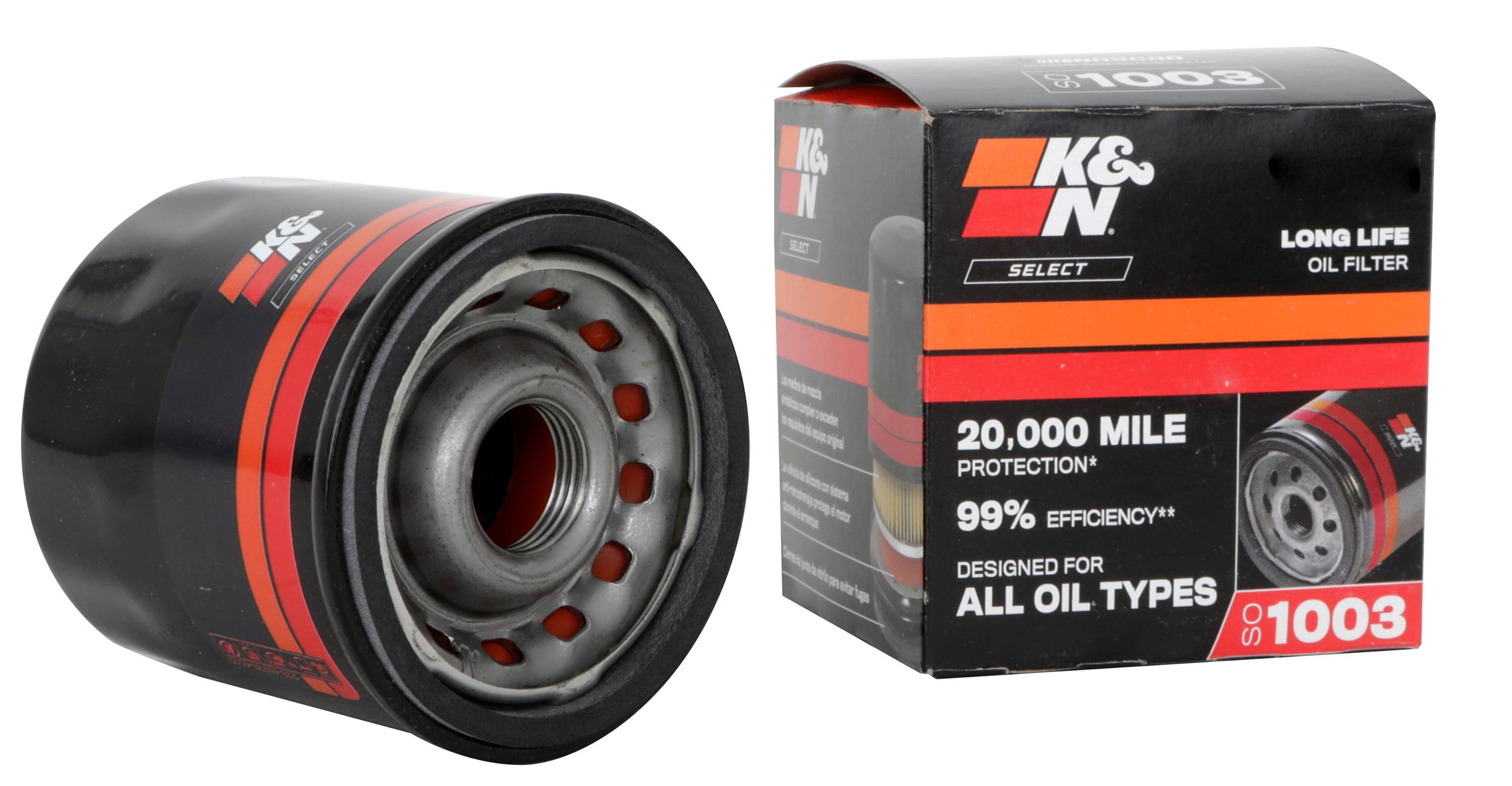 Pleated media of K&N Filters SO-1003 for outstanding filtration