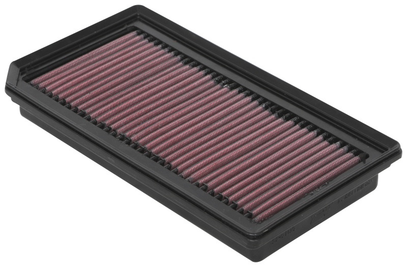 Close-up of K&N 33-5105 air filter showing layered cotton media