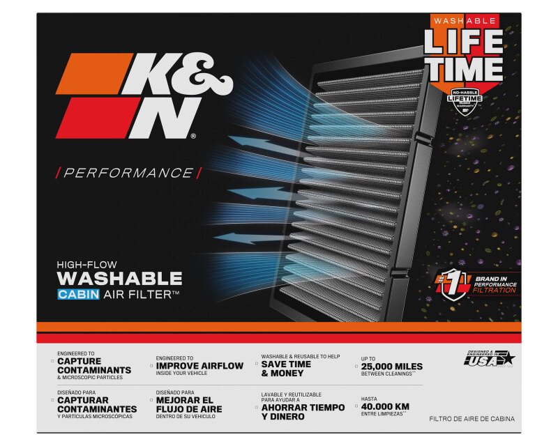 K&N Filters VF2080 Cabin Air Filter - Washable Replacement - Image 5