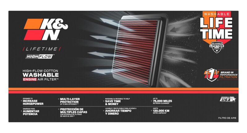 K&N HA-1220 High-Flow Air Filter for Motorcycles - Image 5
