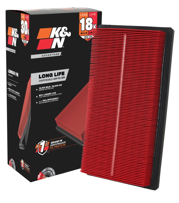 High-flow performance air filter by K&N Filters
