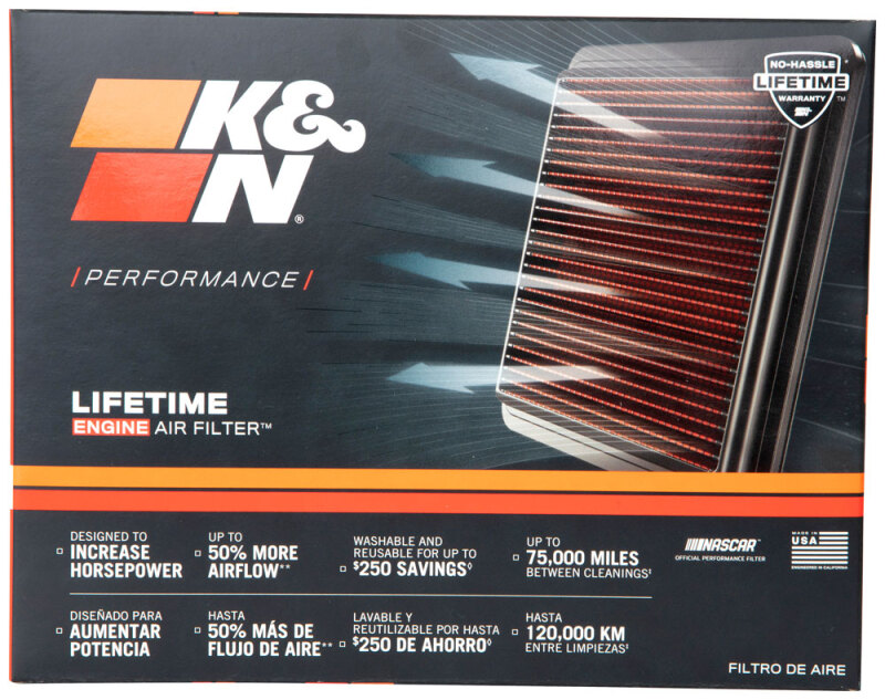 K&N 33-2227 High-Flow Air Filter - Washable & Reusable - Image 5