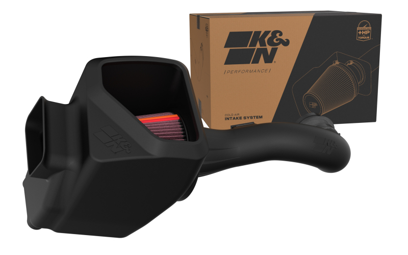 K&N air box protecting intake air from heat