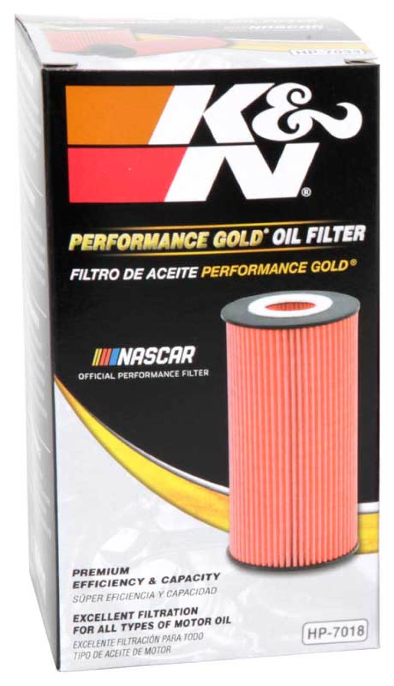 K&N HP-7018 Cartridge Oil Filter packaging dimensions