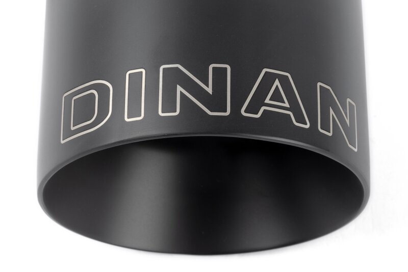 Close-up of Dinan Black Ceramic Exhaust Tip D663-0640-BOX